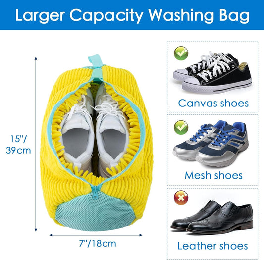 Tusmad Shoe Washing Machine Bag, Invisible & Rust-Free Zipper Side Opening Shoe Washing Bag for Washer and Dryer, Shoe Laundry Bags for Sneakers Socks, Bras, Blouse,Hosiery,Lingerie