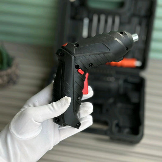 38-In-1 Cordless Rechargeable Screwdriver Drill Kit With LED Light & Flexible Shaft – USB Charging – Portable Toolbox Set For DIY, Home, And Car Repairs