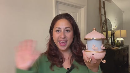 Rabbit sky projector  – 360° Rotating Lamp with 6 Films, 5 Colours, 1200mAh Rechargeable Battery, Bedroom & Office Decor, Birthday Gift for Children